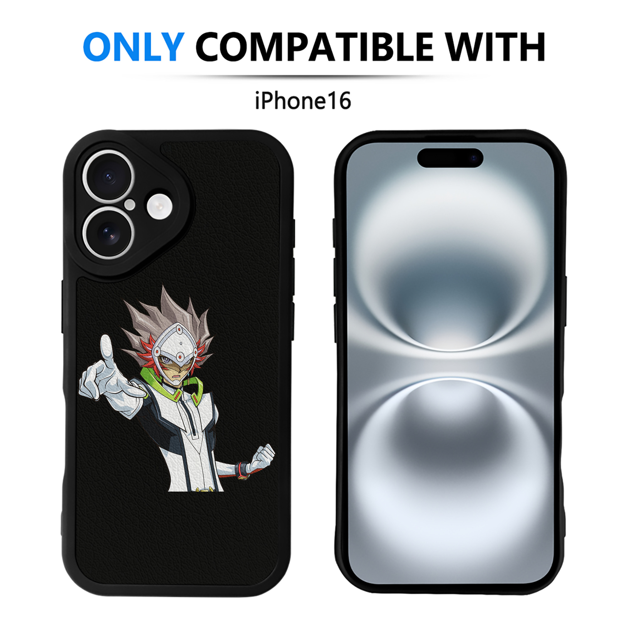 （画像用） 遊☆戯☆王 Yu-Gi-Oh! 【iPhone 16シリーズ対応】シリコンスマホケース（レザー調） 材質：シリコン